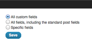 field options the field options showing the options listed above