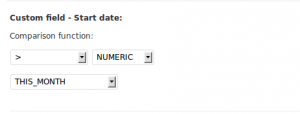 Time filters for custom fields