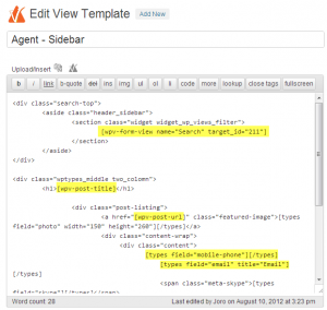 Edit templates using HTML and CSS