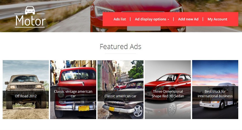 WordPress example classifieds site