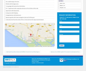 Single property page on imoalk.com- map and contact form