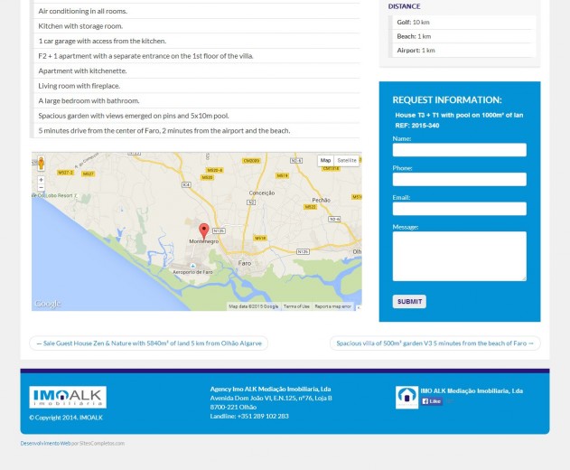 Each Property has an individual contact form