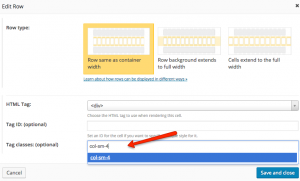 Using Bootstrap classes in the Layouts plugin
