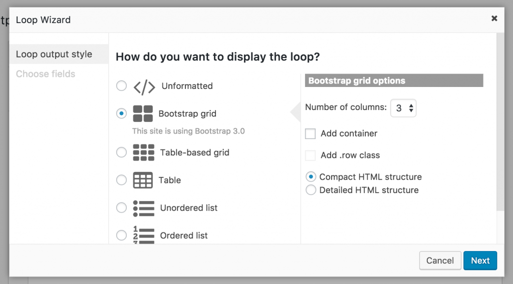 Screenshot of Loop Wizard